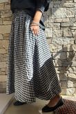 Nonni Gingham Ripley Skirt Black Grey